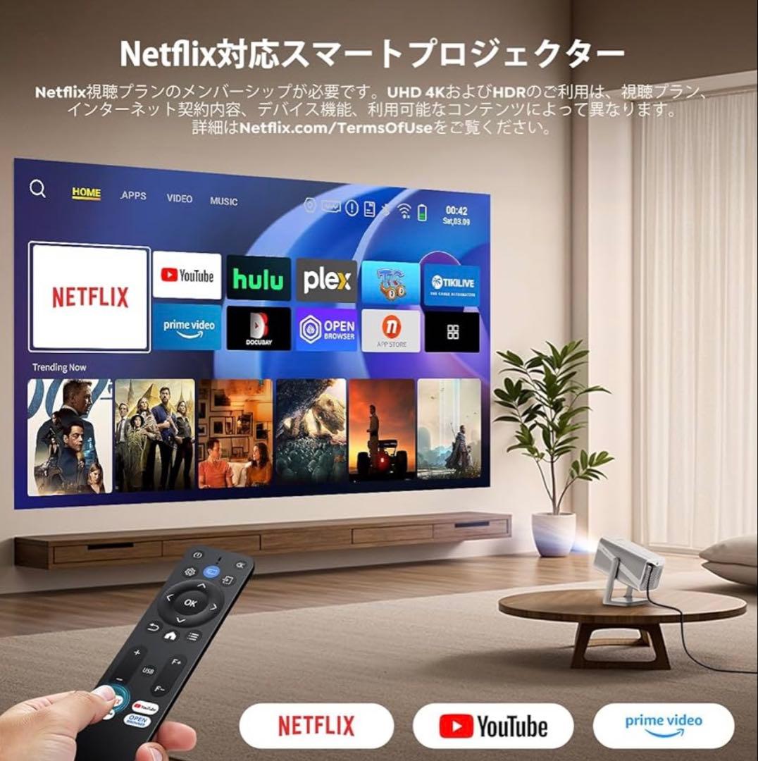 ✨プロジェクター✨家庭用 4K 天井投影 WIFI6 Bluetooth5.3