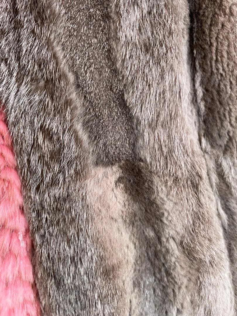 極美品 Mila Schon ラビット×ミンク ファージャケット ピンク袖口