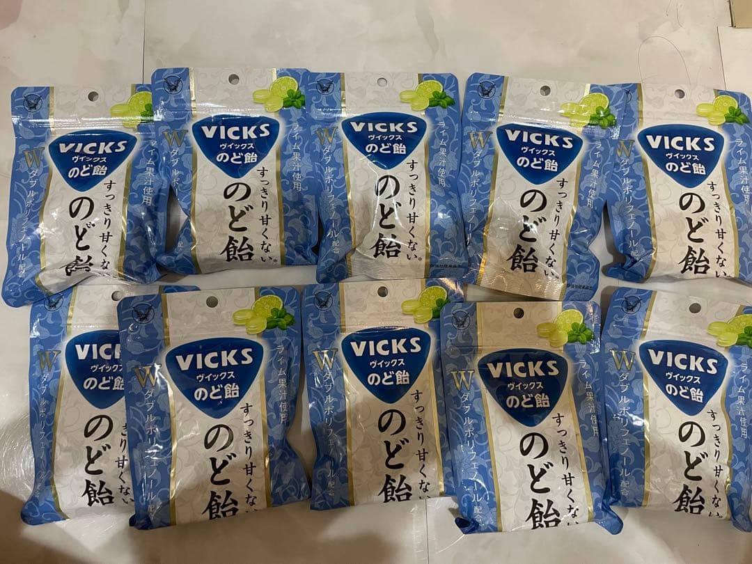 るり　VICKS甘くないのど飴10袋セット