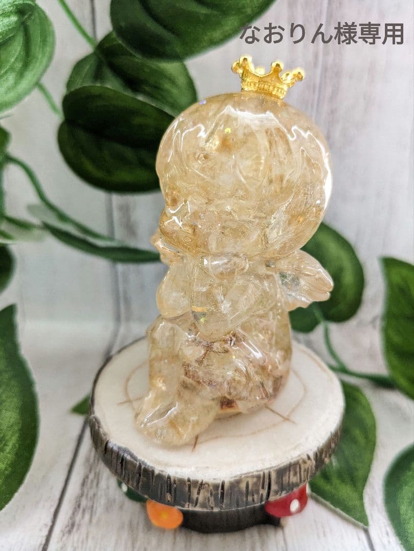 【なおりん】シトリンの天使ちゃん形オルゴナイト☆他４点