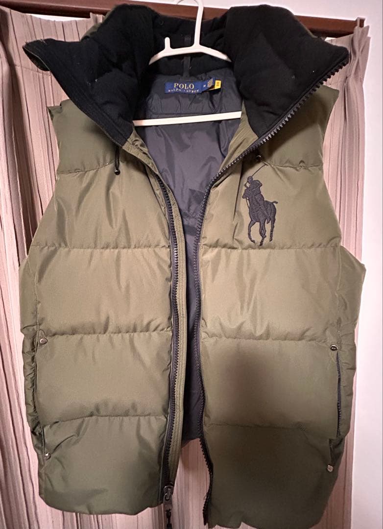 Polo Ralph Lauren フード付きダウンベスト オリーブ