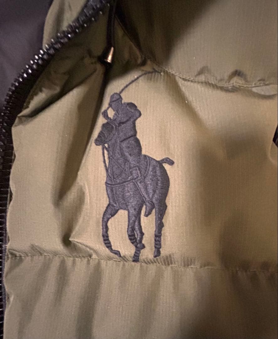 Polo Ralph Lauren フード付きダウンベスト オリーブ