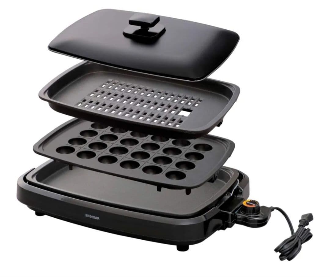 アイリスオーヤマ ホットプレート 3種類のプレート付き