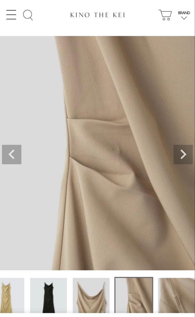 アシンメトリー ドレープ キャミ ワンピース 【KINO THE KEI】