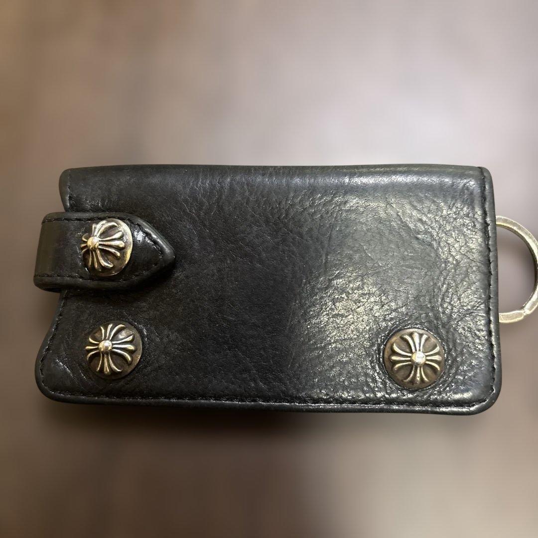 CHROME HEARTSキーホルダー 黒いレザーキーケース