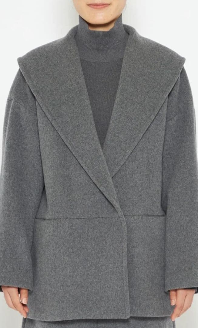 極美品✨アンクレイヴ　撥水プルーフメルトン　ビッグカラーコート　オンワード樫山