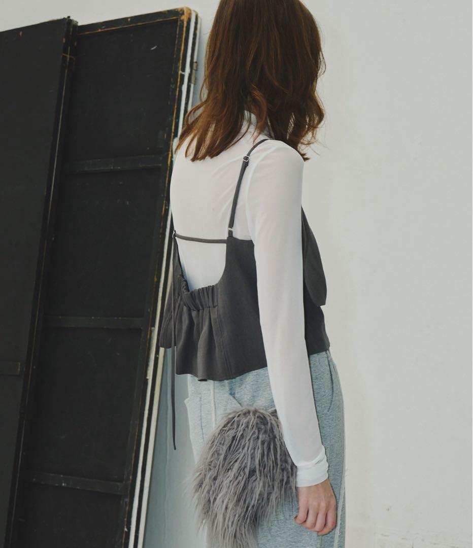 ラベルエチュード　BIGリボンモチーフビスチェ　グレー　美品