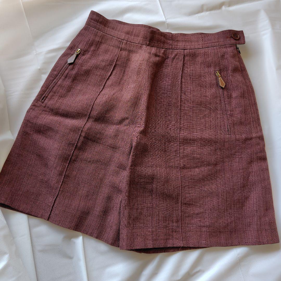 エルメス HERMES　ショートパンツ　麻