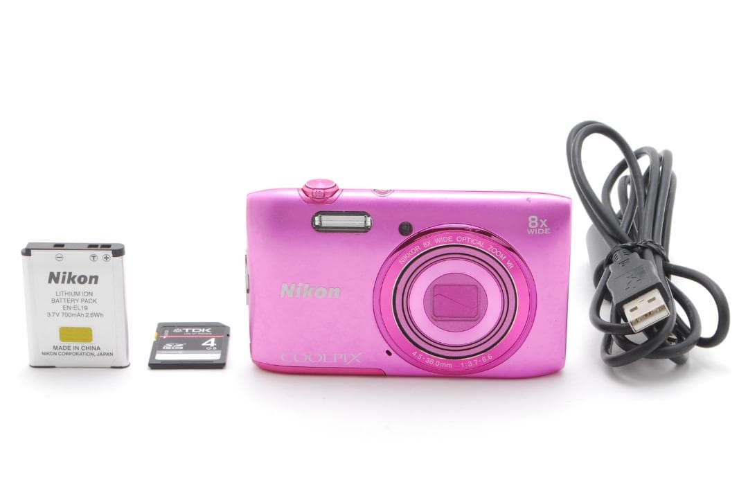 Nikon Coolpix s3600 ピンク 8倍光学ズーム 動作確認済み