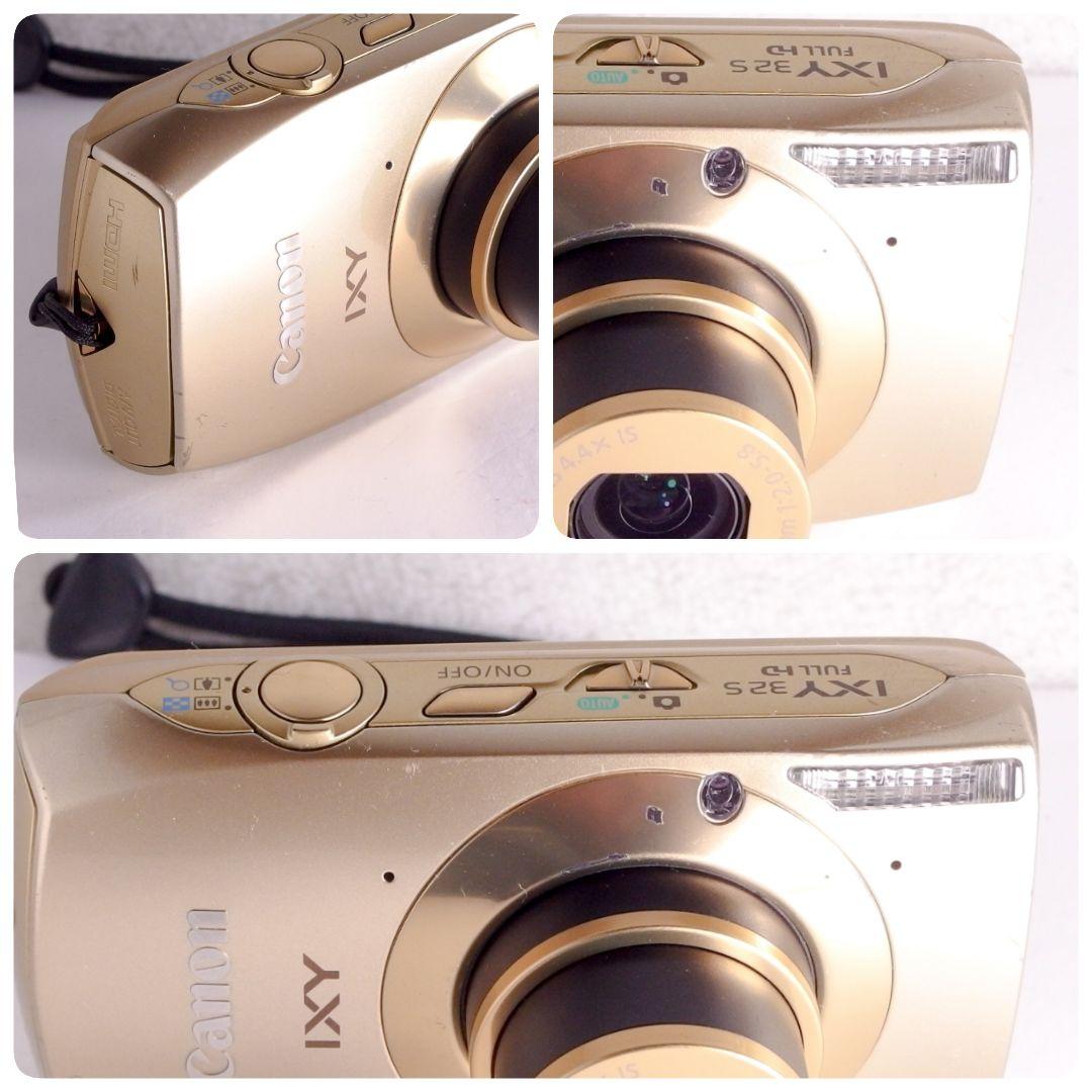 完動美品 キヤノン Canon IXY 32S ゴールド 純正バッテリー 充電器