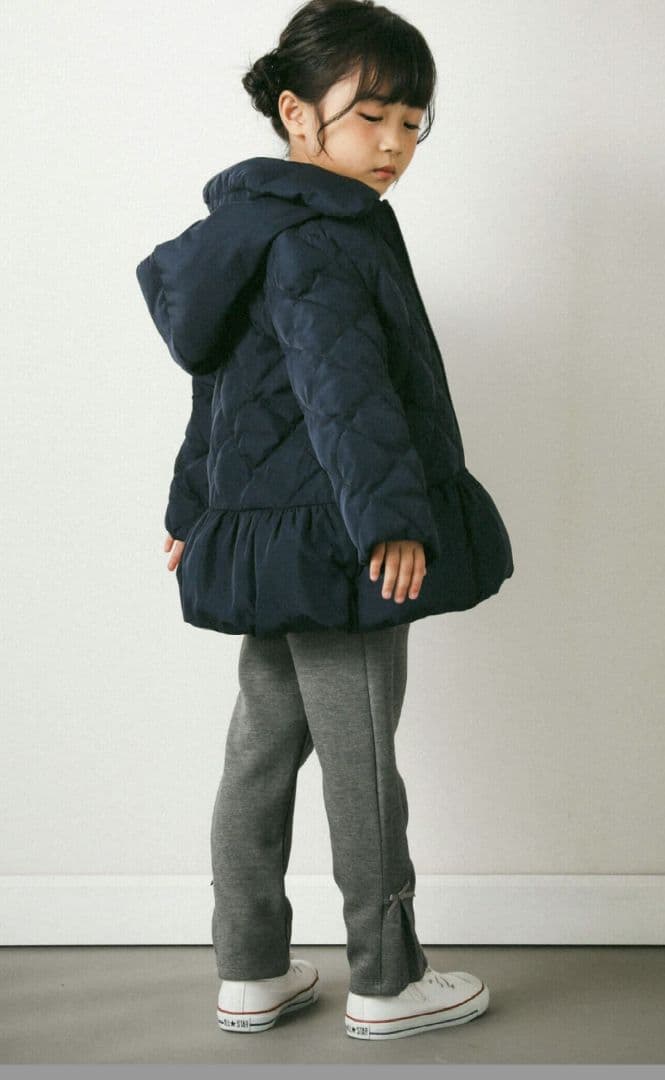 ★新品★BEBE キルティングダウンコート　140　ネイビー