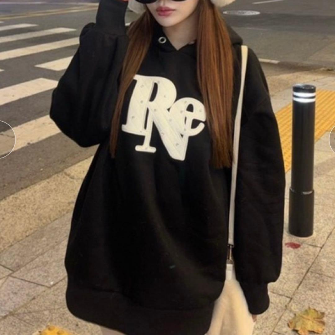 ナイスクラップ キルティングロゴビッグパーカー