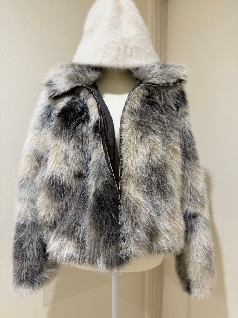 JEANASIS ジーナシス ミックスカラーファーブルゾン