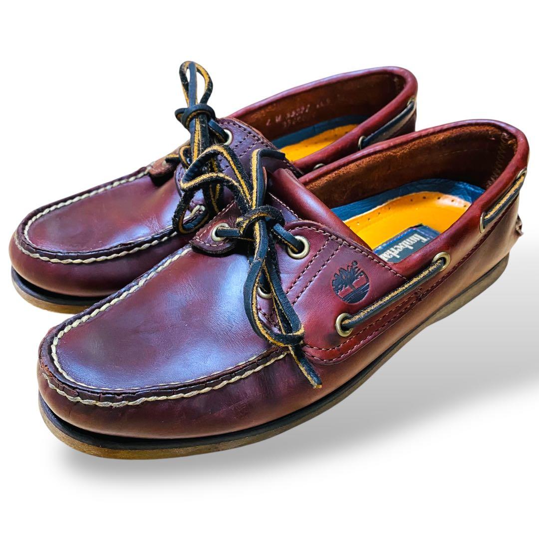 Timberlandティンバーランド2eye デッキシューズ　ブラウン赤茶