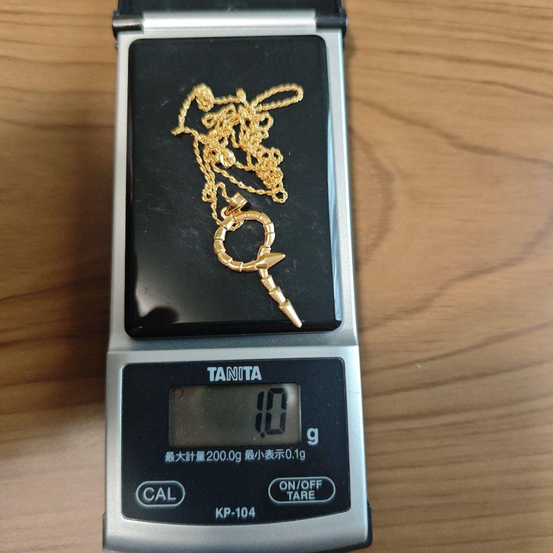 サーペント風 ネックレス 1.0g 18金