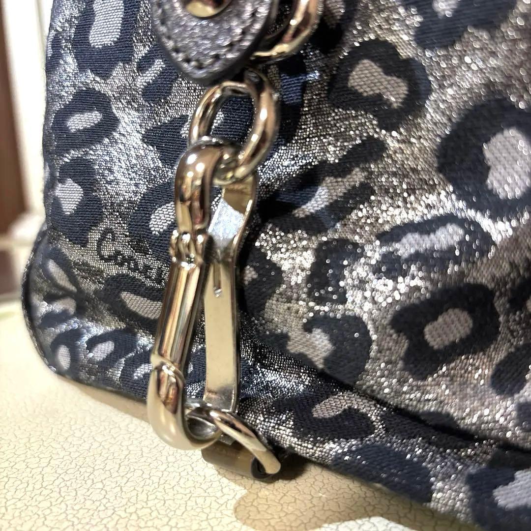 COACH 3WAY ハンドバッグ ショルダーバッグ レオパード柄