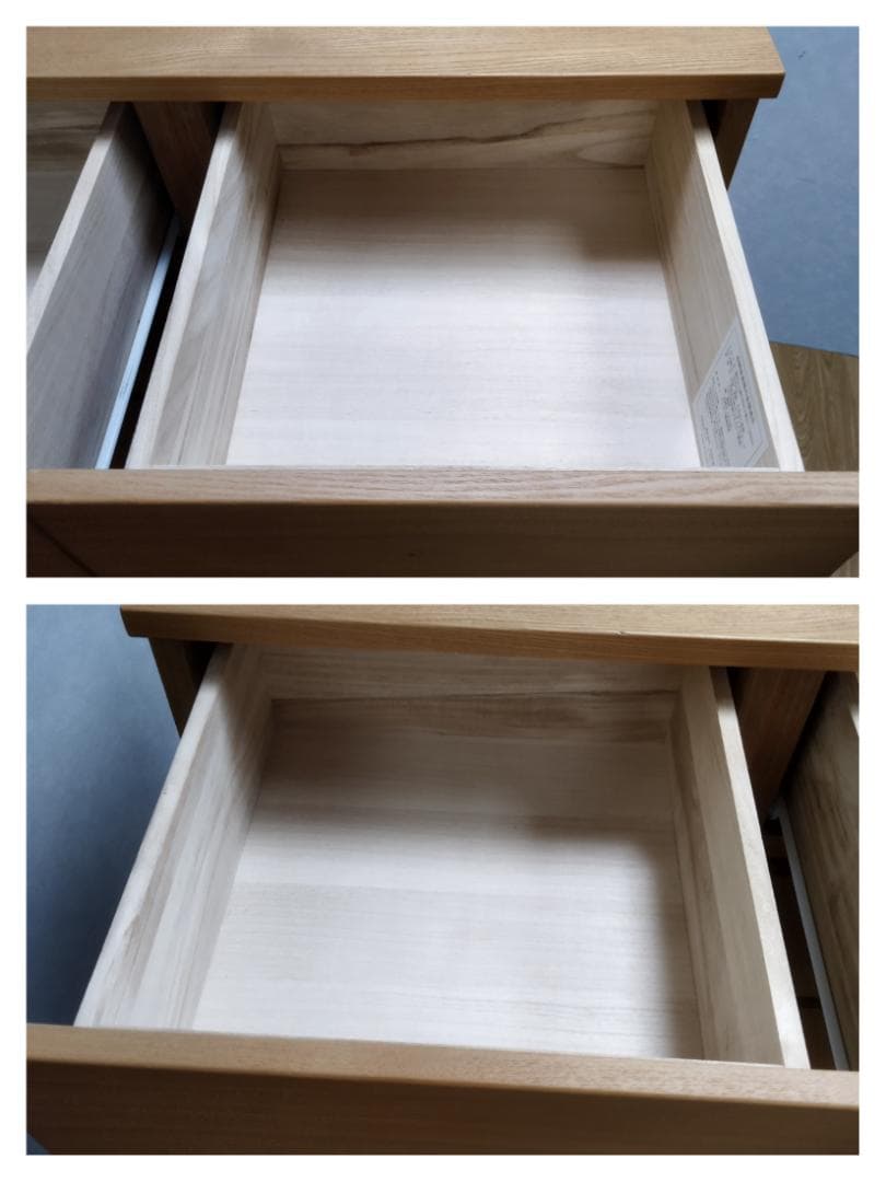 K☆195 無印良品 6段チェスト タモ材