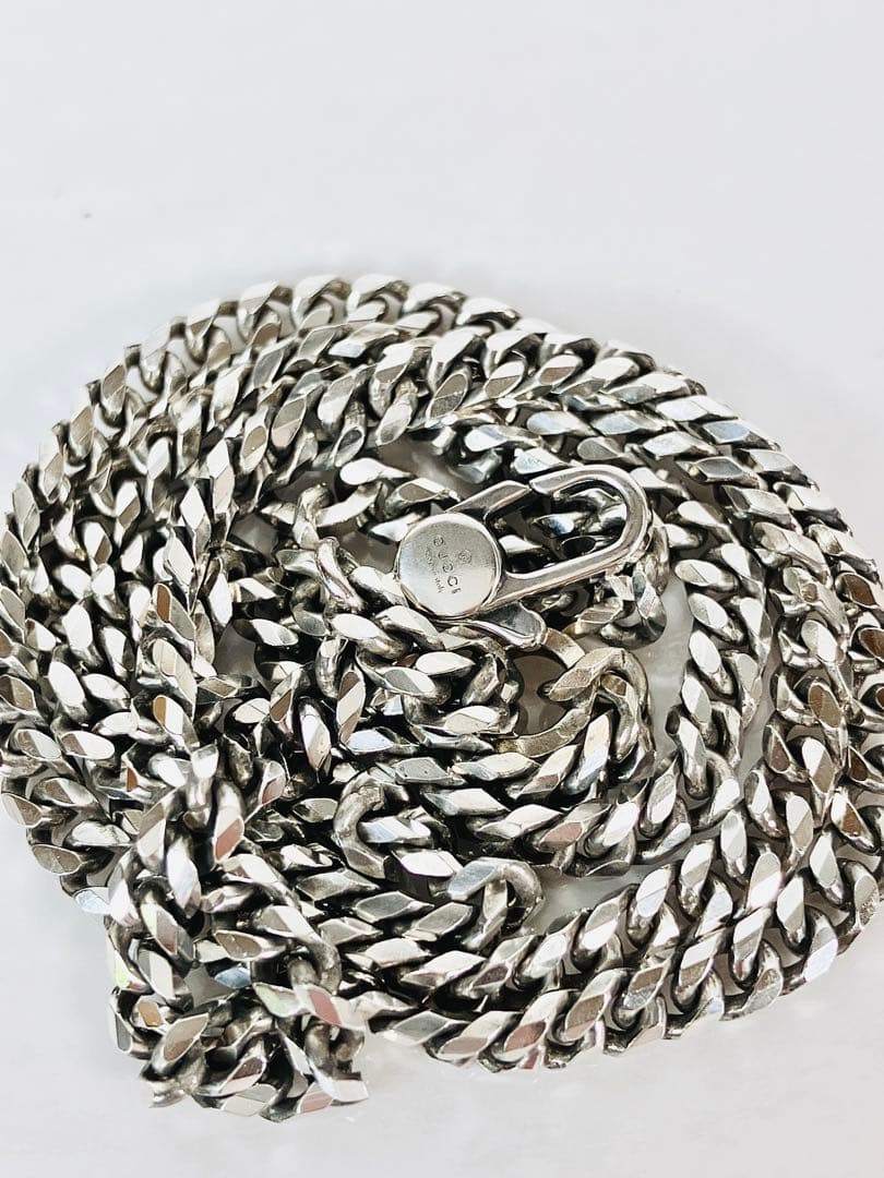 【超美品】GUCCI 喜平チェーン ネックレス SV925 2ミリ　細目