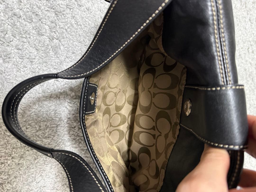 Y*♡様 茎わかめさん着用　ソーホー　レザーショルダーバッグ　ブラック　old