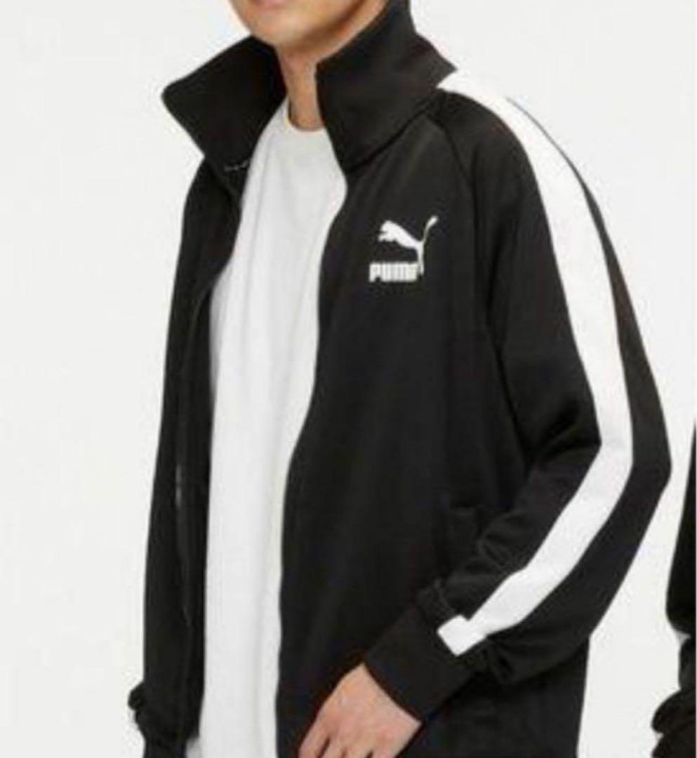 PUMA ジップアップジャージ ブラック/ホワイト