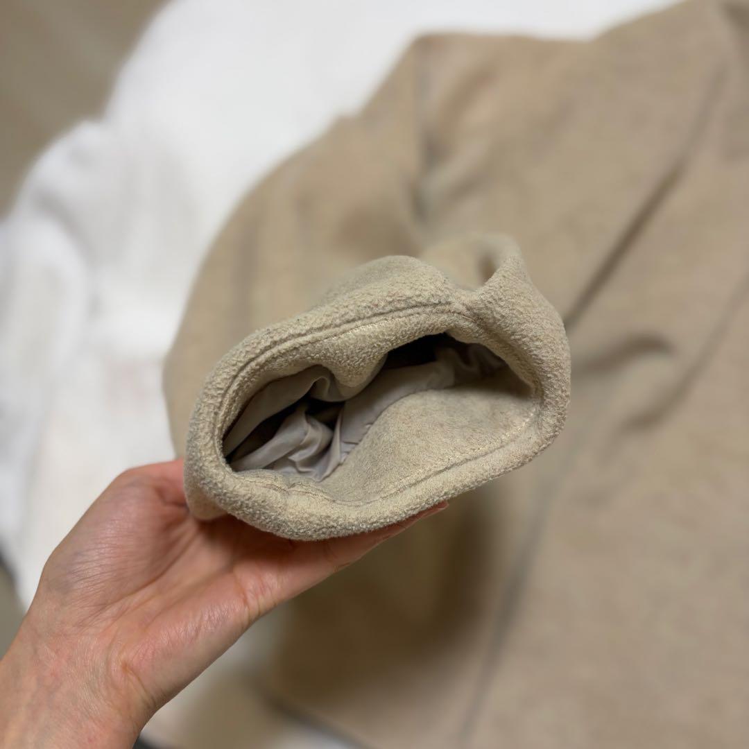 E*l様 Reurie' ダブルジップショートウールコート アイボリー