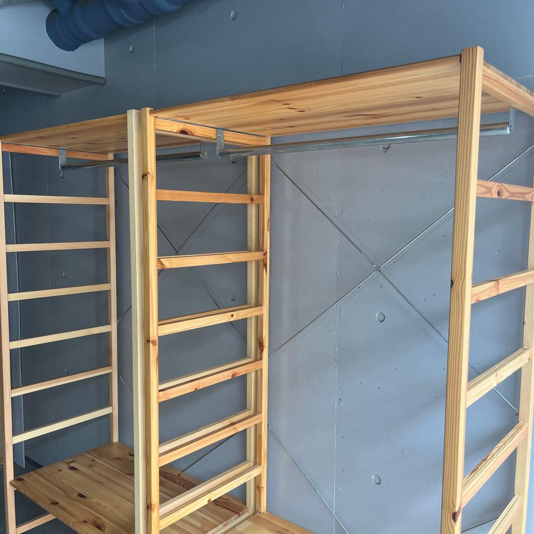 美品★無印 パイン材ユニットシェルフ・ワードローブ ２個セット