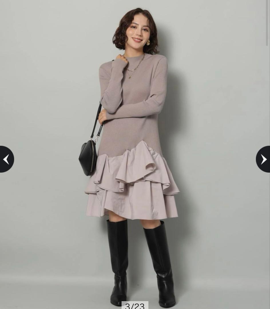 Arpege story タフタドッキングワンピース　ピンク