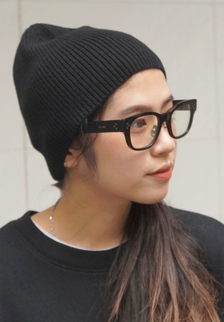 AP STUDIO ウールカシミヤニットビーニー　ブラック