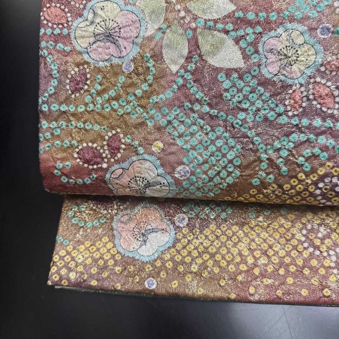 11-80 袋帯 美品 正絹 着物 辻ヶ花