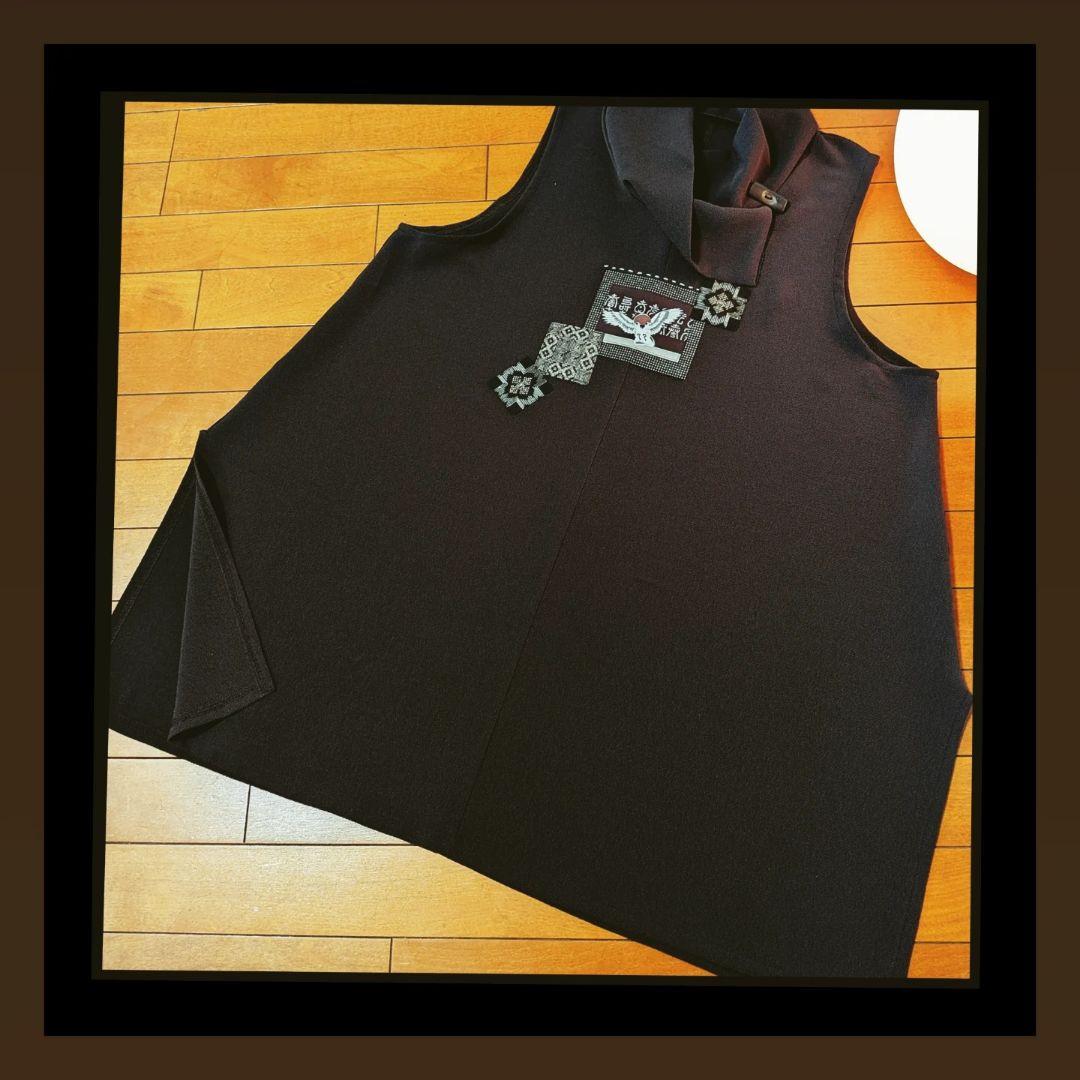 古布アレンジ♥丹後ちりめんベスト イレギュラーヘムライン