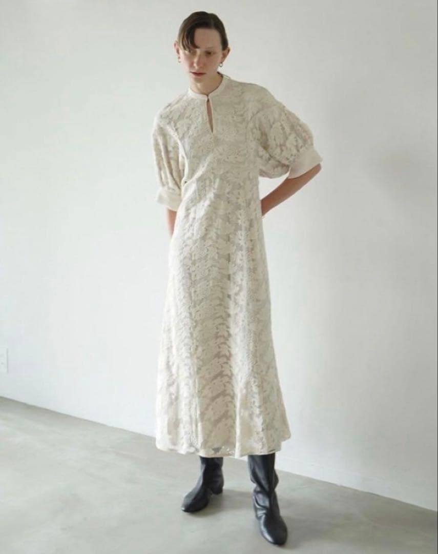 ワンピース CLANE FLORAL EMBLOIDERY LACE ONEPIECE