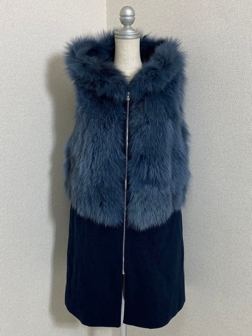 7833. 【極美品】MKstyle FOX カシミヤ 70% ジレ コート