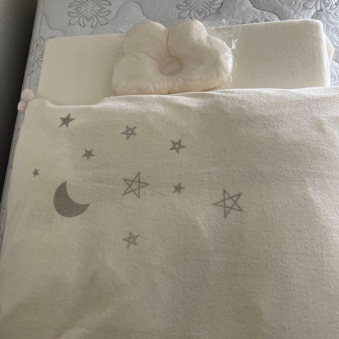 サンデシカ ベビー羽毛布団 6点 70×120㎝ +キルトパット+防水シーツ