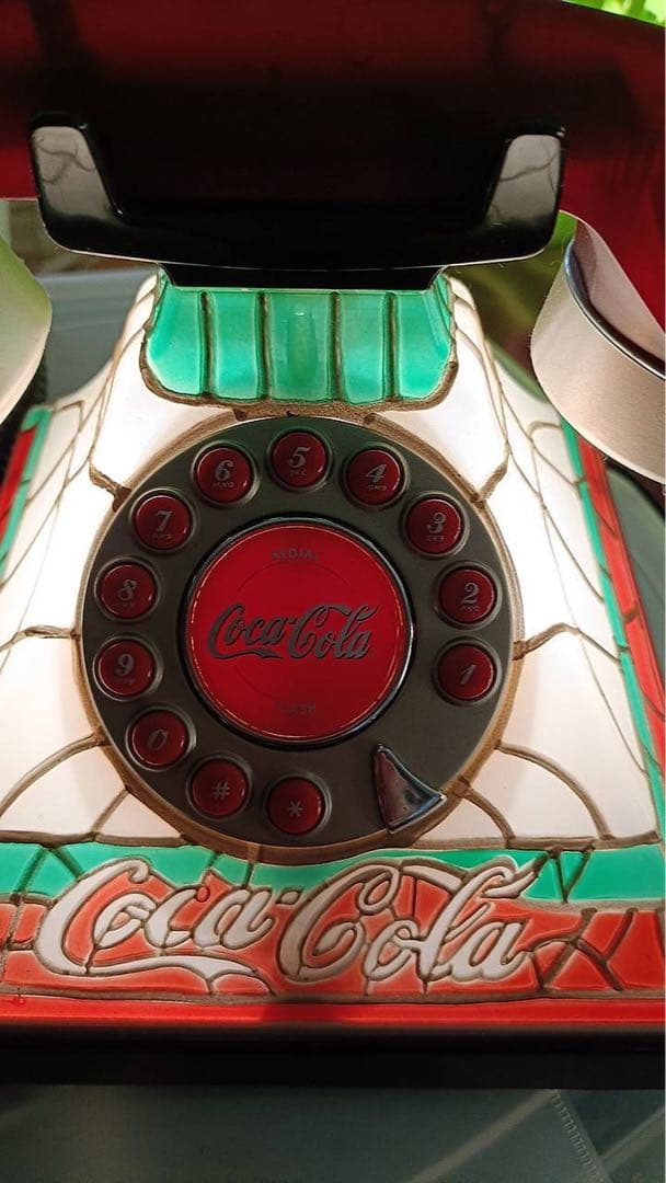 ステンドグラス風 コカコーラ 電話機