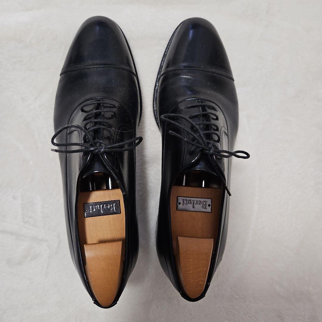 Berluti ブラック キャップトゥ　シューツリー付き　7 1/2