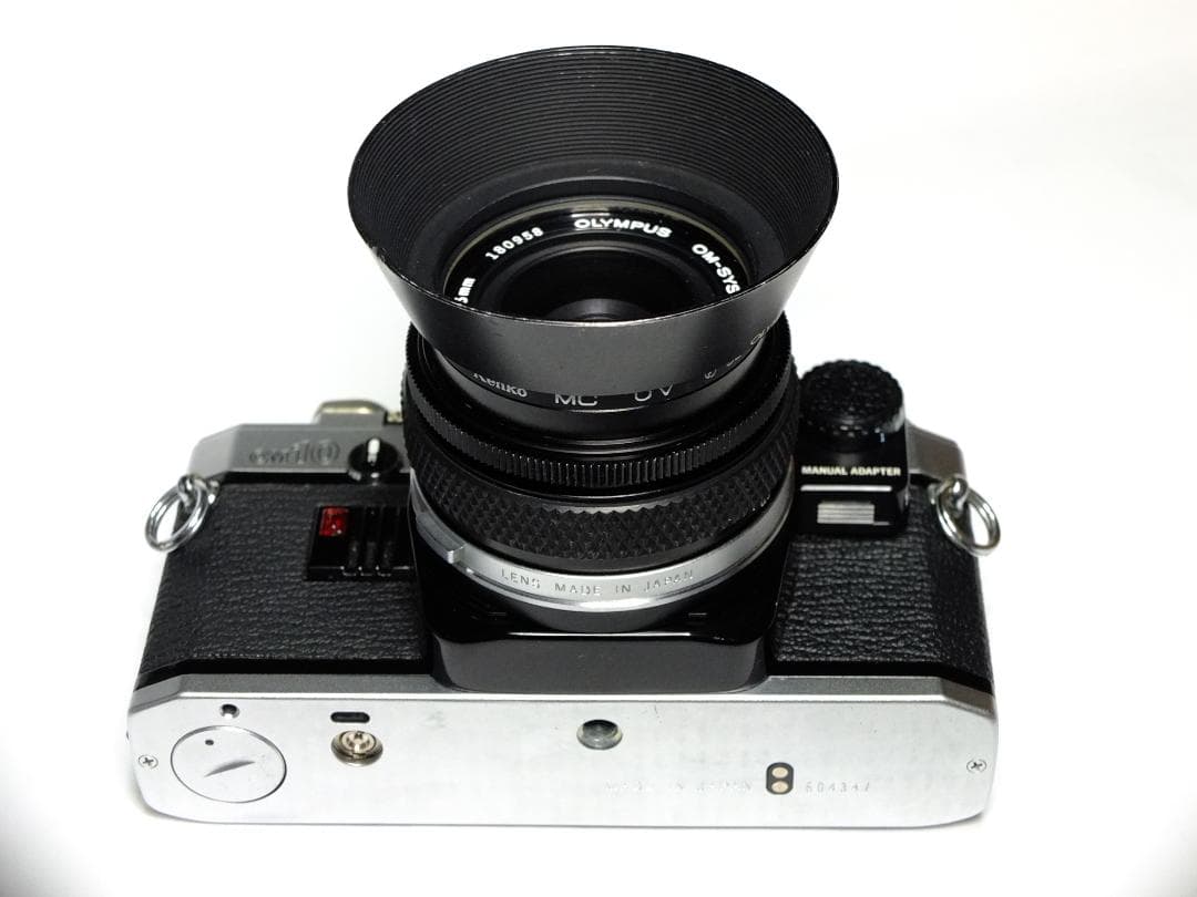 【実写確認整備品】オリンパスOM10／G・ZUIKO35mmf2.8純正フード付