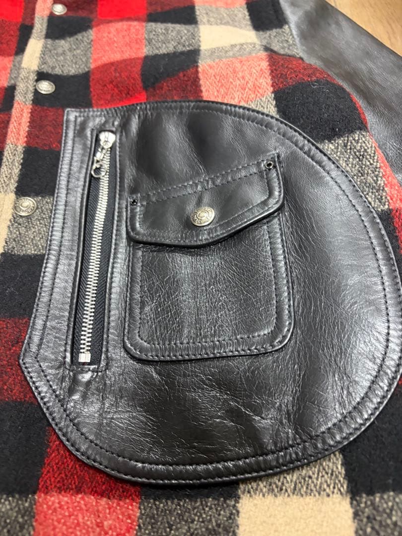 美品 schott ショット スタジャン レザー leather jacket