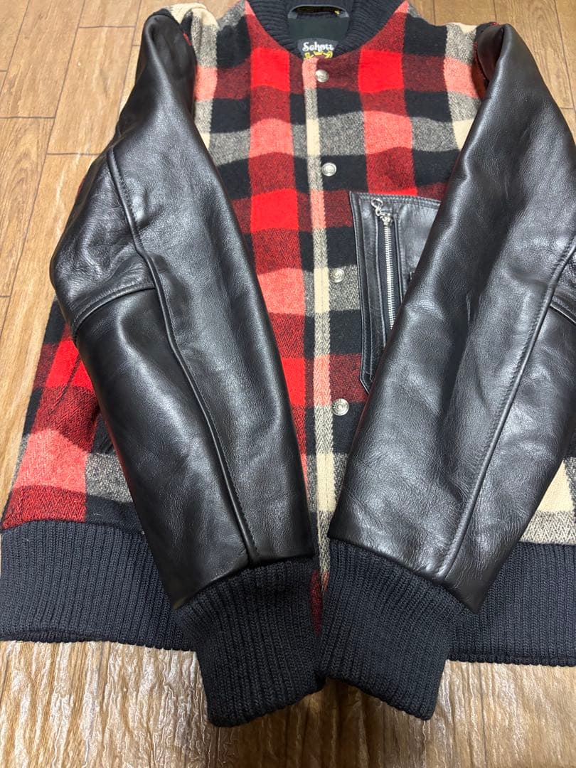 美品 schott ショット スタジャン レザー leather jacket