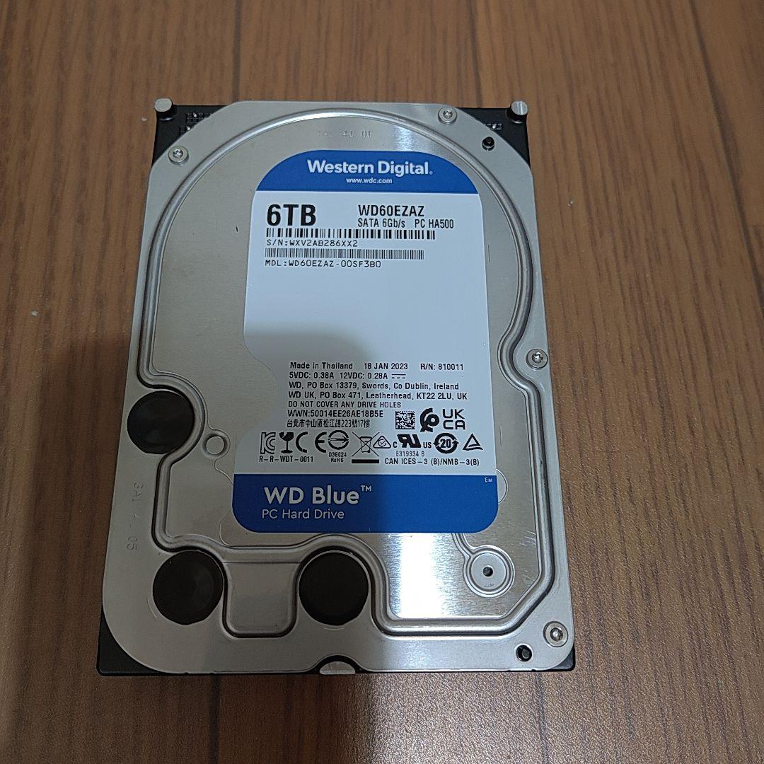 WD Blue 6TB 内蔵型ハードディスクドライブ　WD60EZAZ※