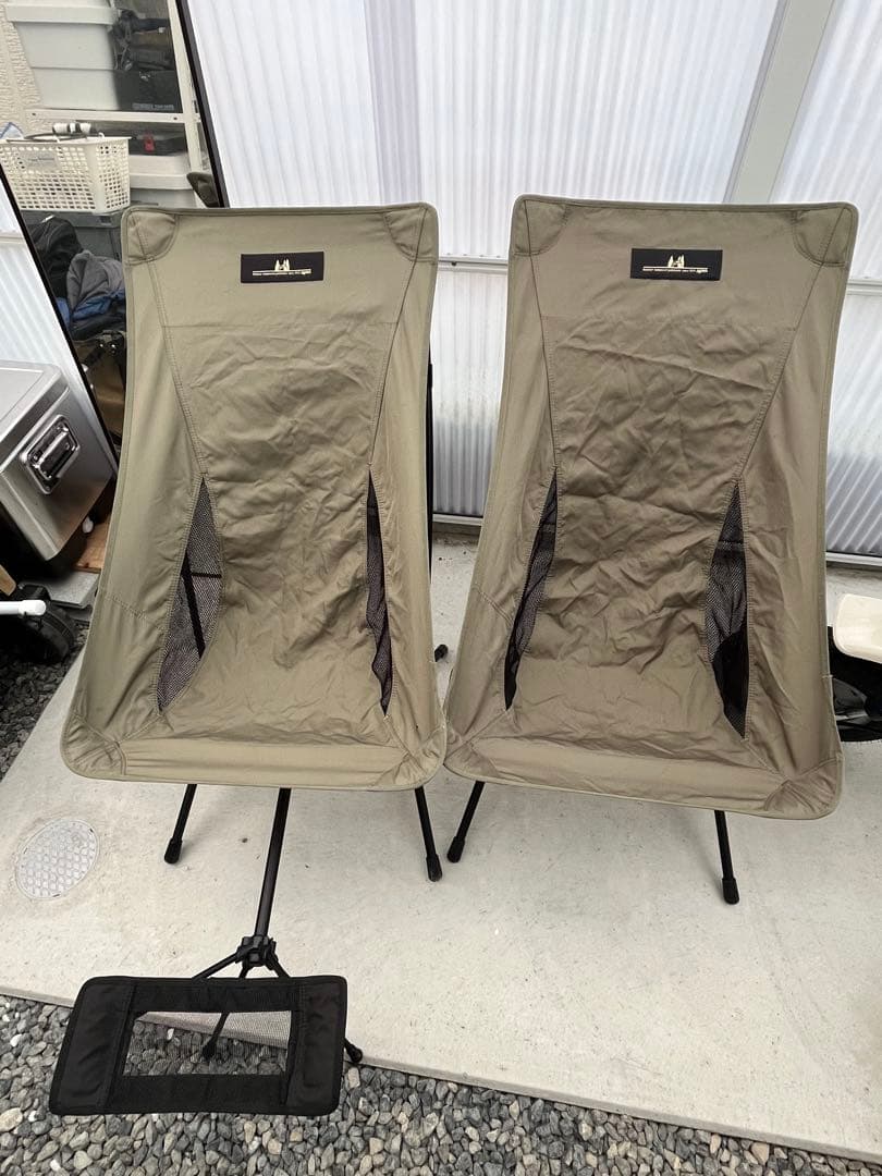 キャンパルジャパン Ogawa ツーアングルチェアL 2脚　足置き1つ