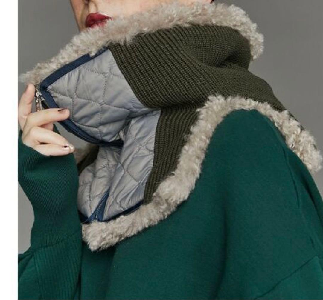 【美品】UN3D. FABRIC MIX NECK WARMERネックウォーマー