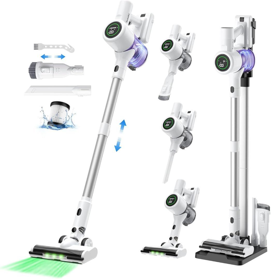 掃除機 コードレス 最軽量 65分連続稼働 充電スタンド サイクロン 除菌