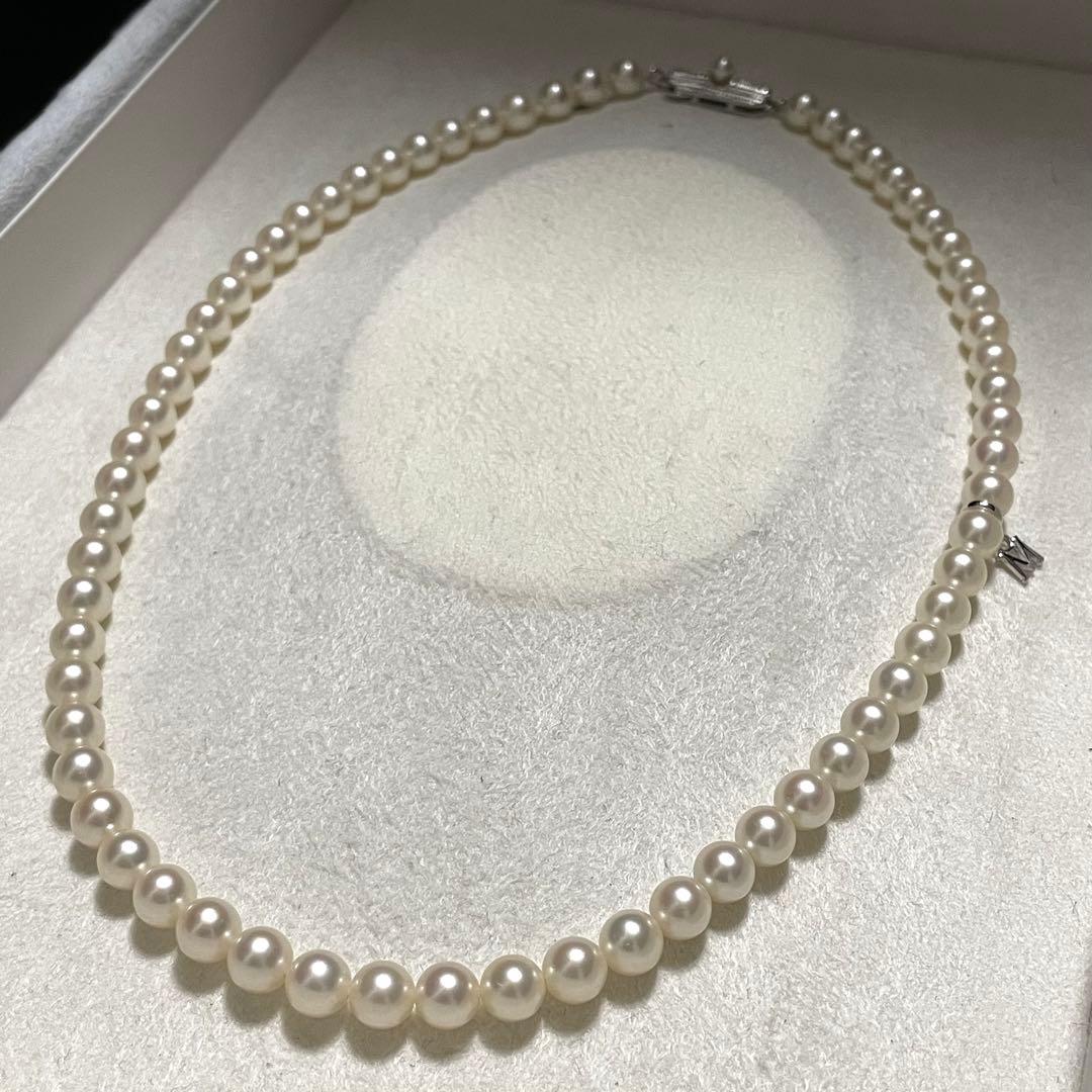 専用 【ミキモト✨Mチャーム付】あこや本真珠 ネックレス 6.0-6.5