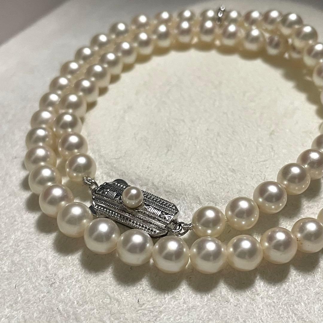 専用 【ミキモト✨Mチャーム付】あこや本真珠 ネックレス 6.0-6.5