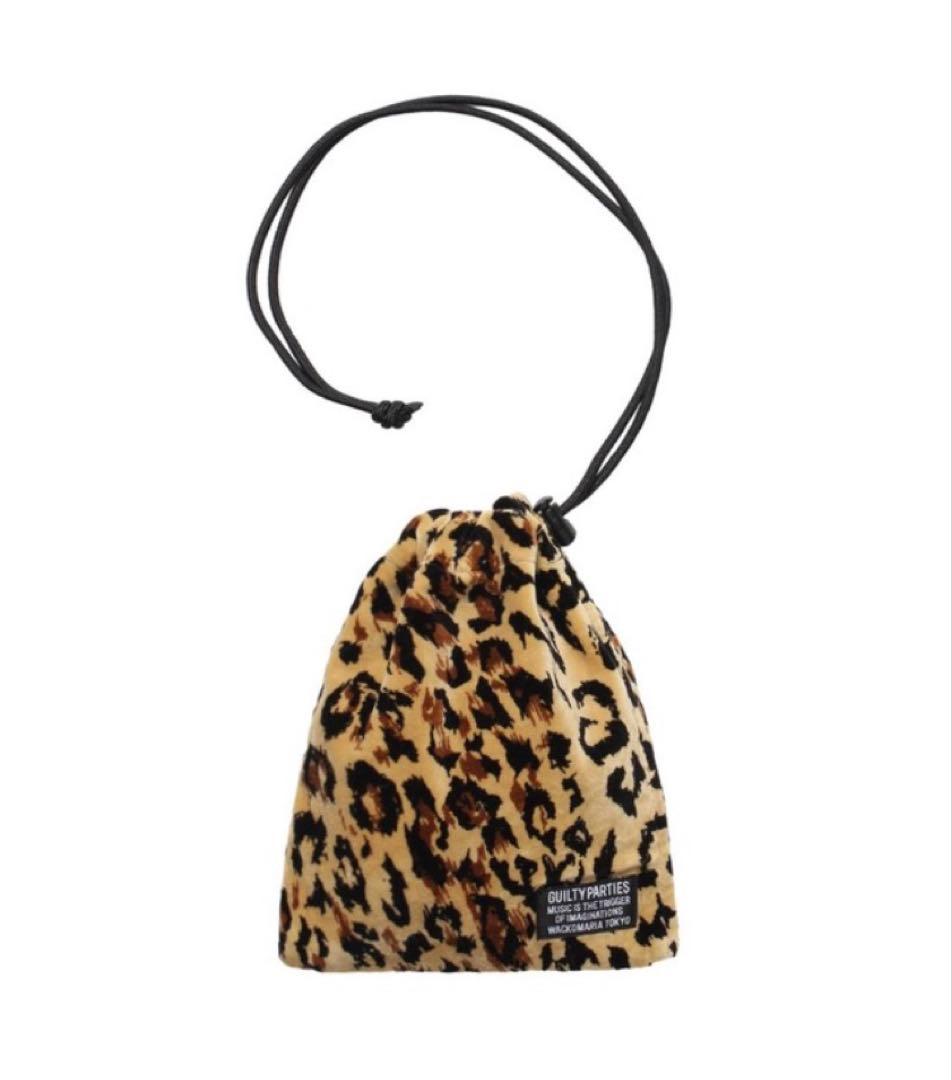 バッグ wackomaria LEOPARD VELOUR DRAWSTRING BAG
