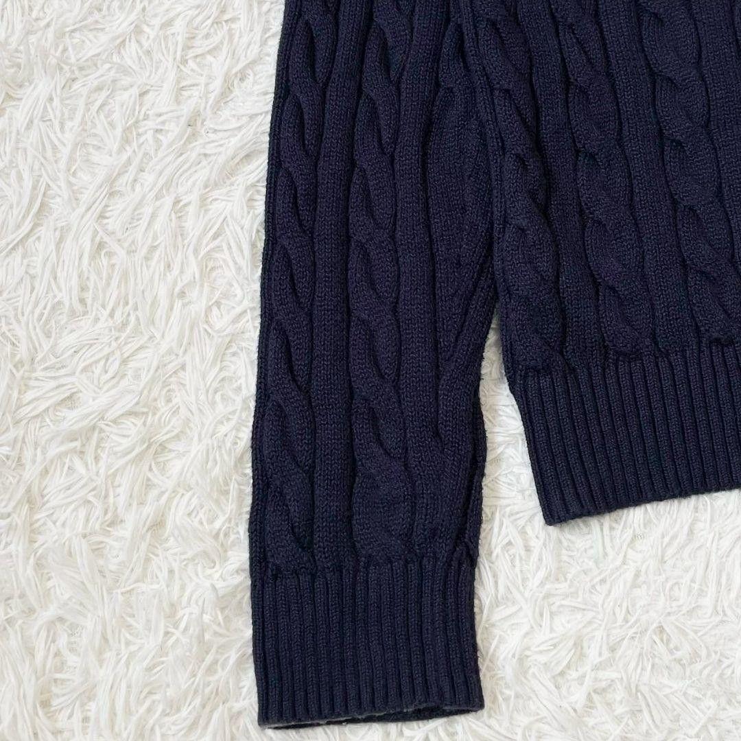 ポロ　ラルフローレン　ケーブルニット　ハーフジップ　紺　ポニー　大きいサイズ