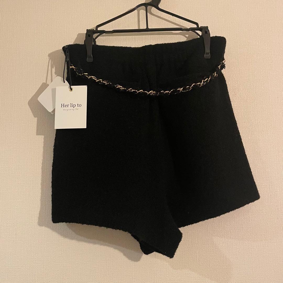 【新品未使用】Herlipto Chain Boucle Shorts