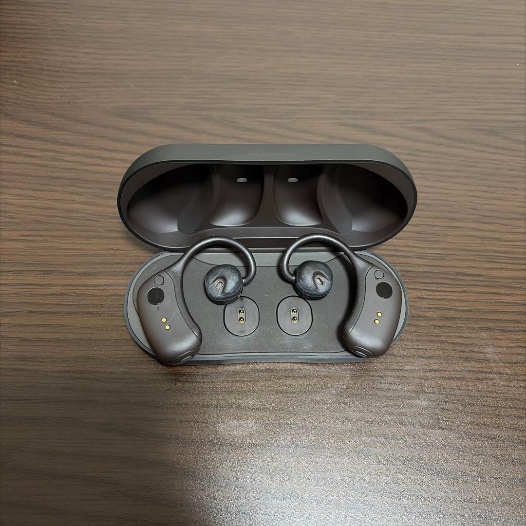 ワイヤレスイヤホン ダークグレー 耳掛け型