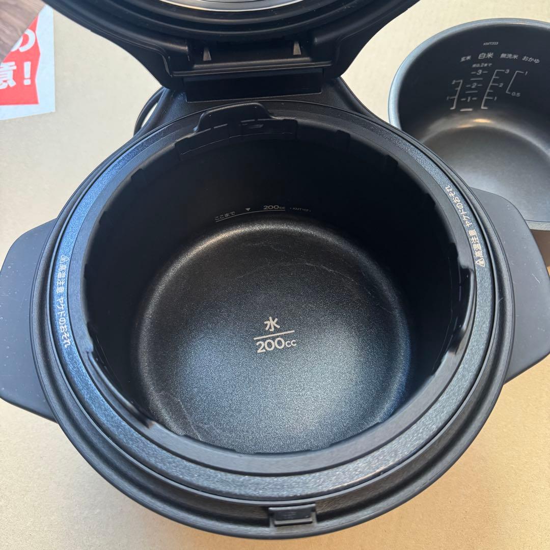 【美品】BALMUDA The Gohan K03A-BK 炊飯器 3合炊き