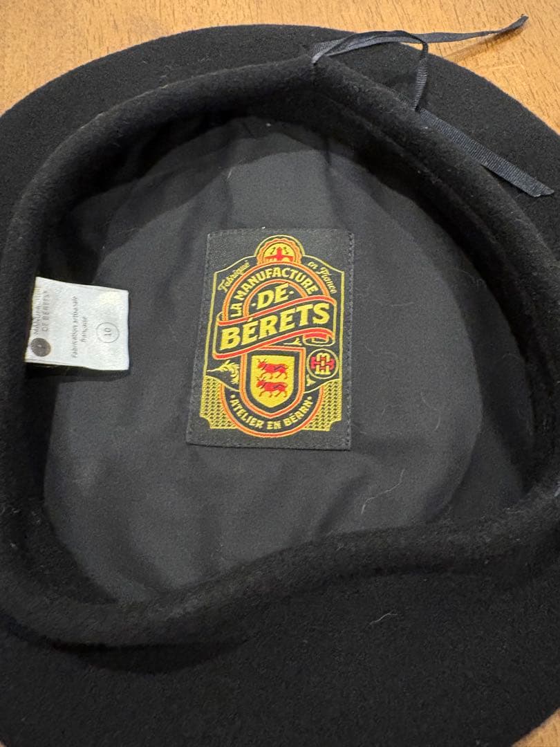 MANUFACTURE DE BERETS ウールベレー帽 ブラック